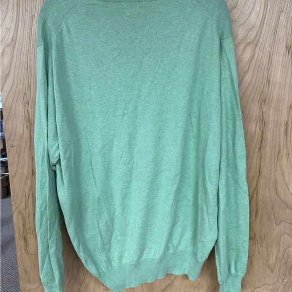 Peter Millar Cashmere Blend V Neck Sweater Men’s Size Large Green - Picture 4 of 6